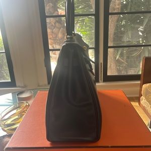 Box Calf Hermes Kelly 35 with box authenticity papers - lock and key stamped 86’